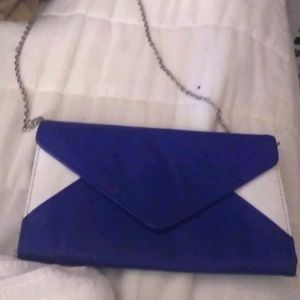 Blue and White crossbody bag